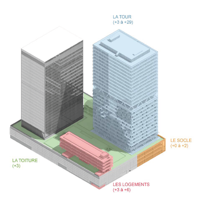 Projet Premium - Un PPAS sur mesure pour une 4 façades sur 41 étages :  trop haut, trop de bureaux, trop de voitures !