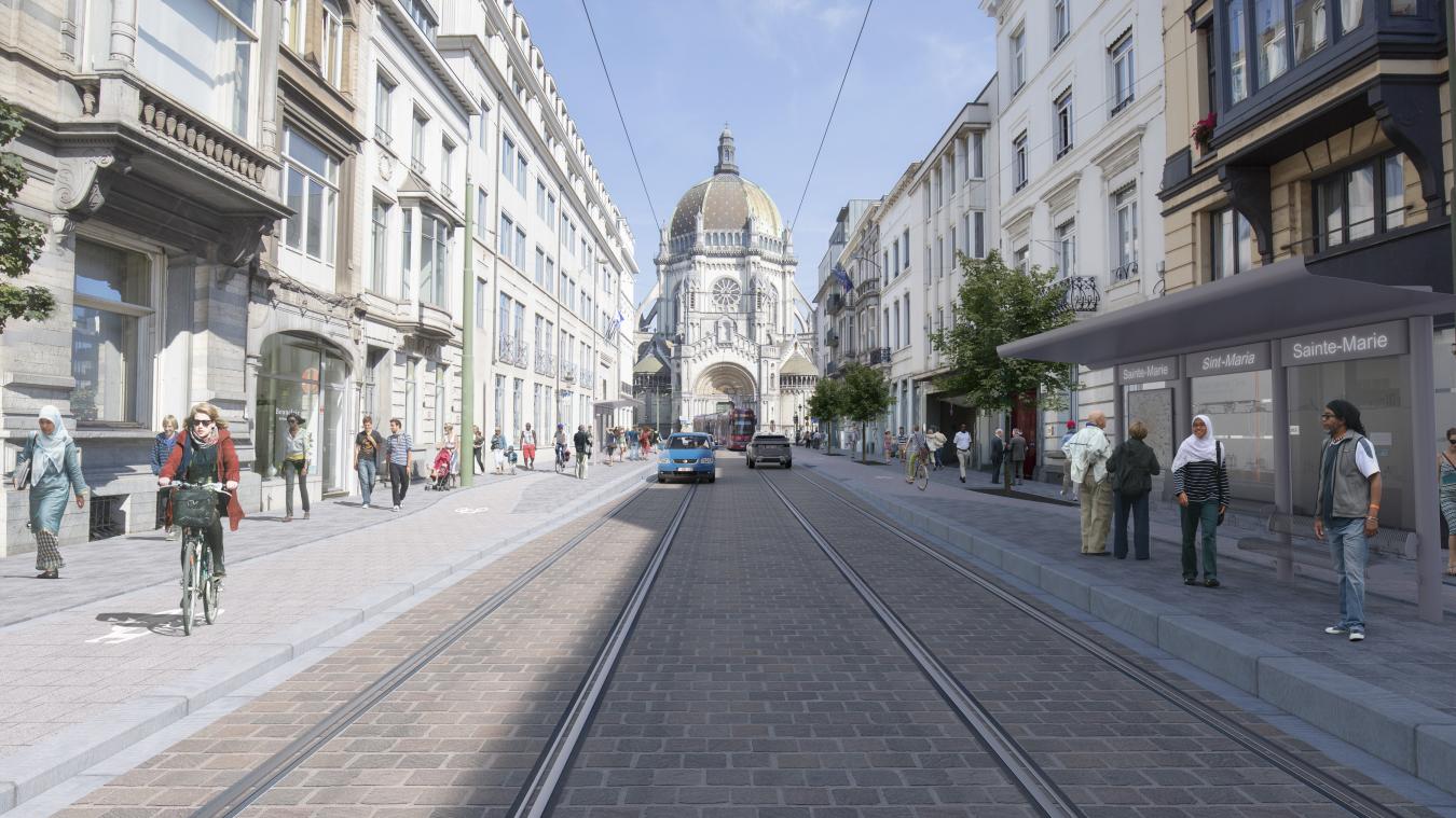 Tram Gare centrale, oui. L'isolement de Schaerbeek et les cyclistes sur les trottoirs, non !